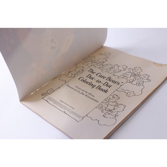 Care Bears, Coloring Book, 1980s, Cover Damage, Happy House Books Uncolored, Col - Picture 3 of 5